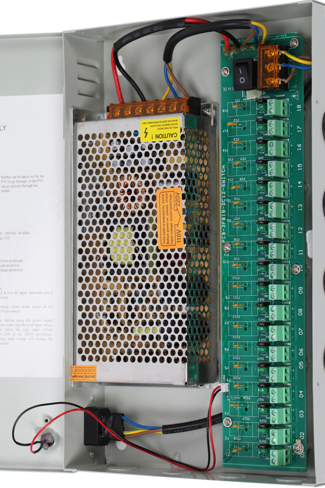 Nordstrand CCTV Camera Power Supply Distribution Box Unit 12V 5A9Ch / 10A18Ch eBay