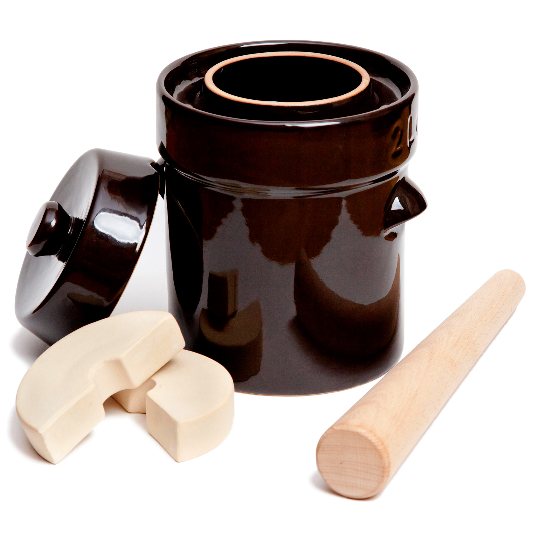 2L Kenley Fermentation Crock Bucket Fermenting Pickling Sauerkraut Pot