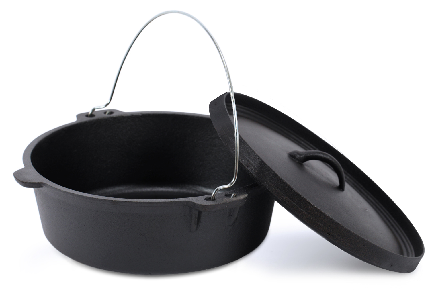 Kenley Cast Iron Dutch Oven Preseasoned Camping Cooking Stock Pot 4