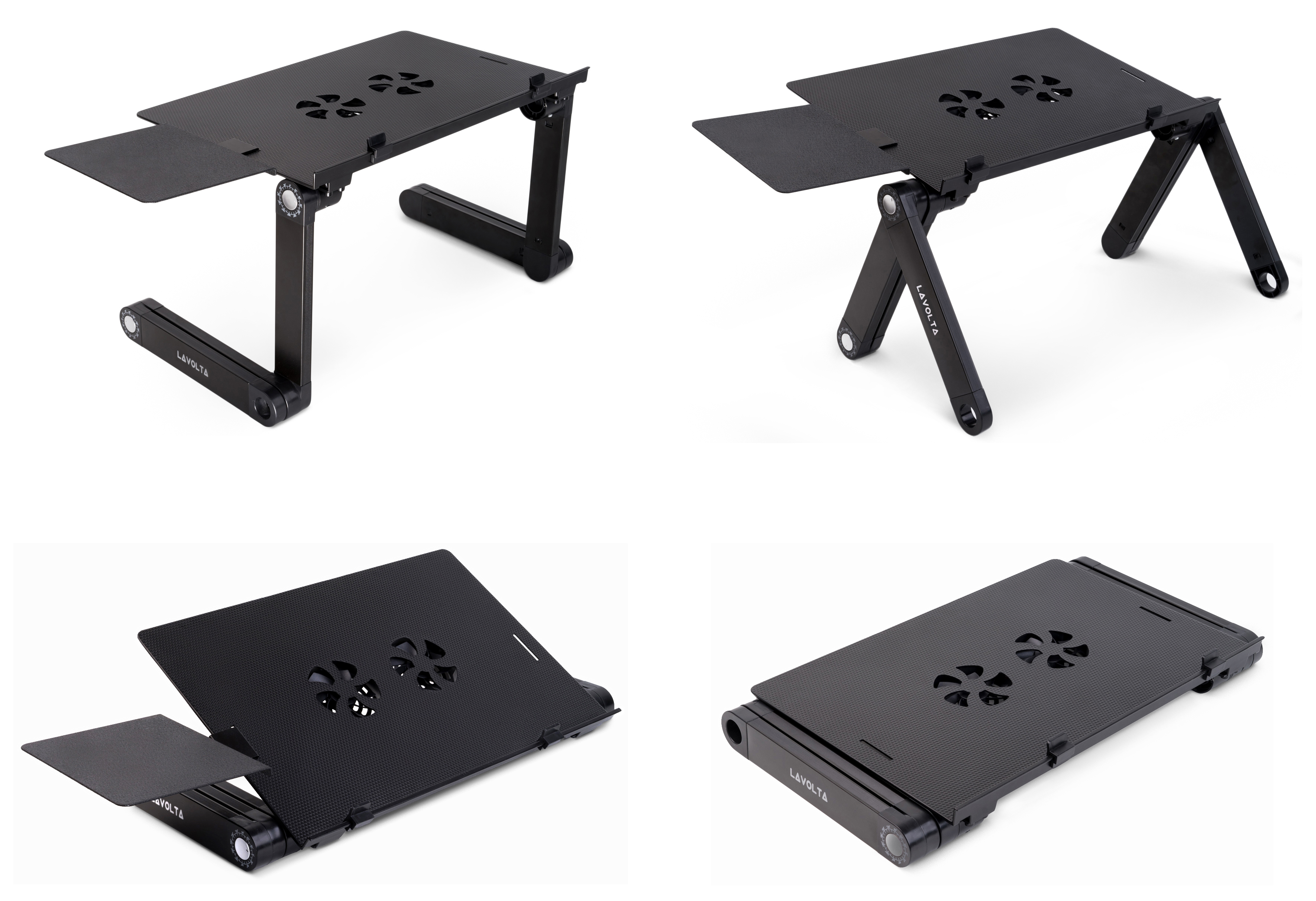 Lavolta Folding Laptop Table Desk Tray Stand With Mouse Board And Lavolta Folding Laptop Table Desk Tray Stand With Mouse Board And Cooler Fan
