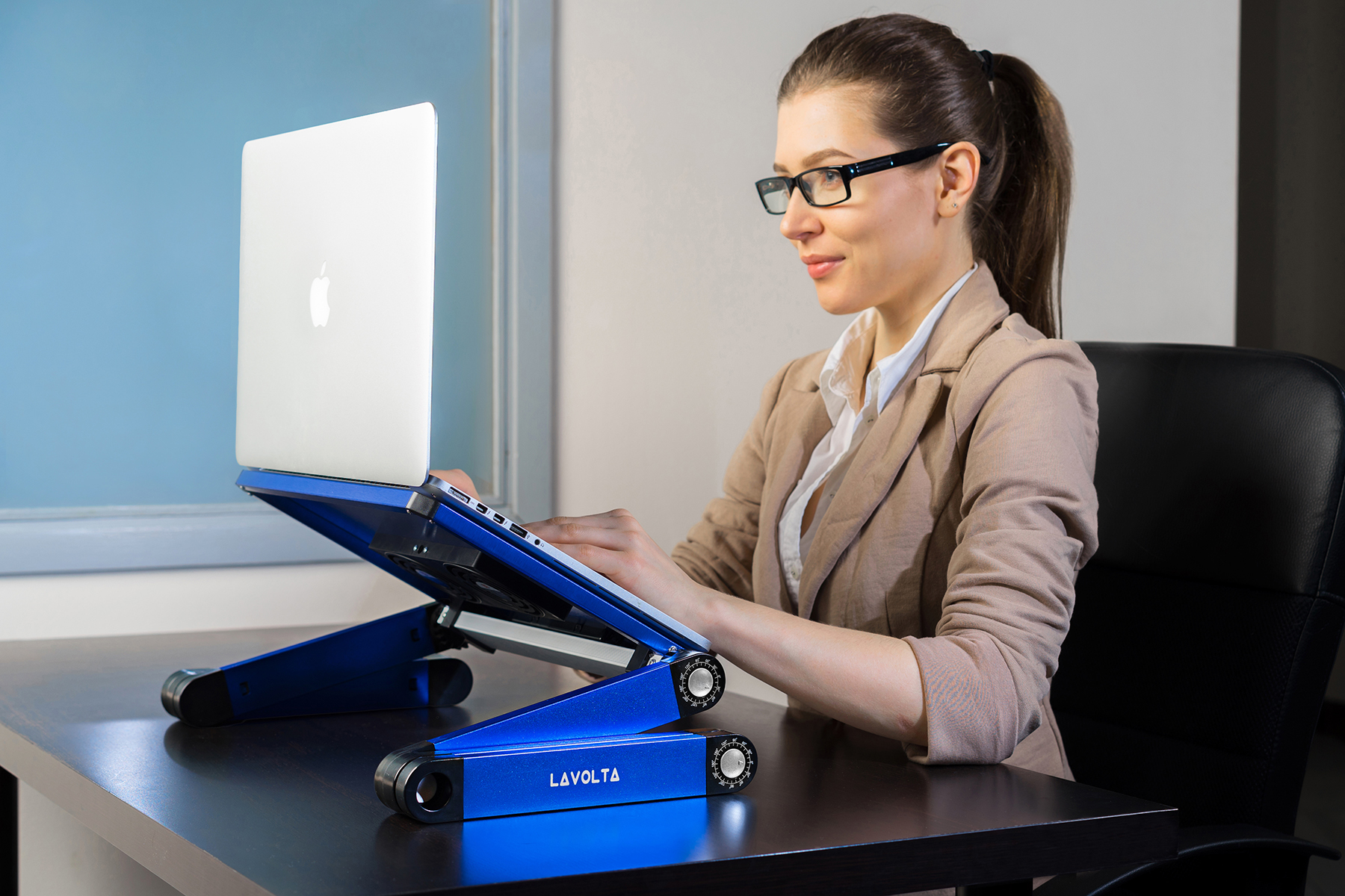 Lavolta Folding Laptop Table Desk Tray Stand Cooling Pad Cooler Fan Lavolta Folding Laptop Table Desk Tray Stand Cooling Pad Cooler Fan Adjustable