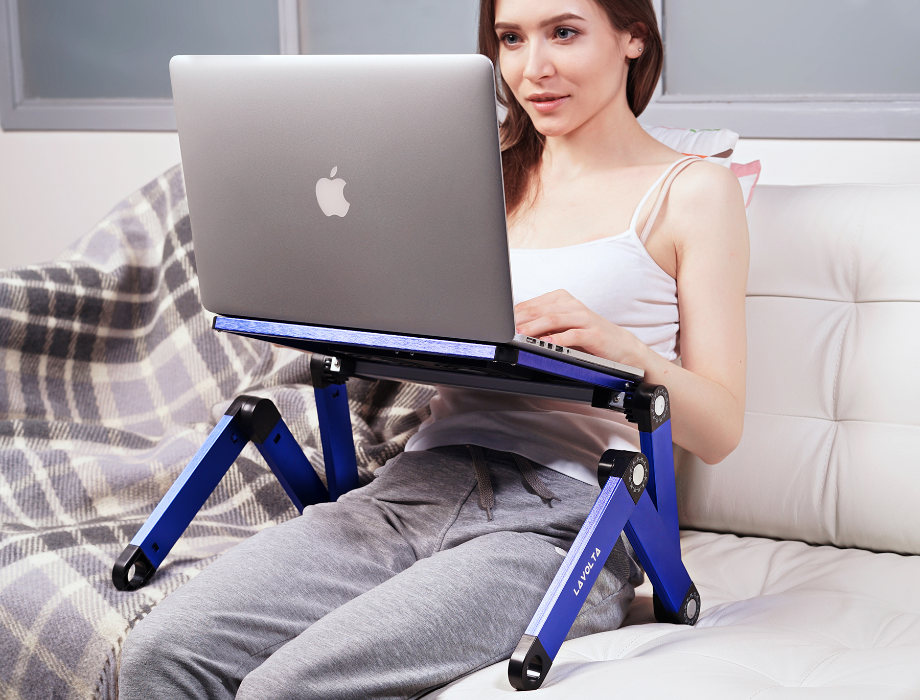 Lavolta Folding Laptop Table Desk Tray Stand Cooling Pad Cooler Fan Lavolta Folding Laptop Table Desk Tray Stand Cooling Pad Cooler Fan Adjustable