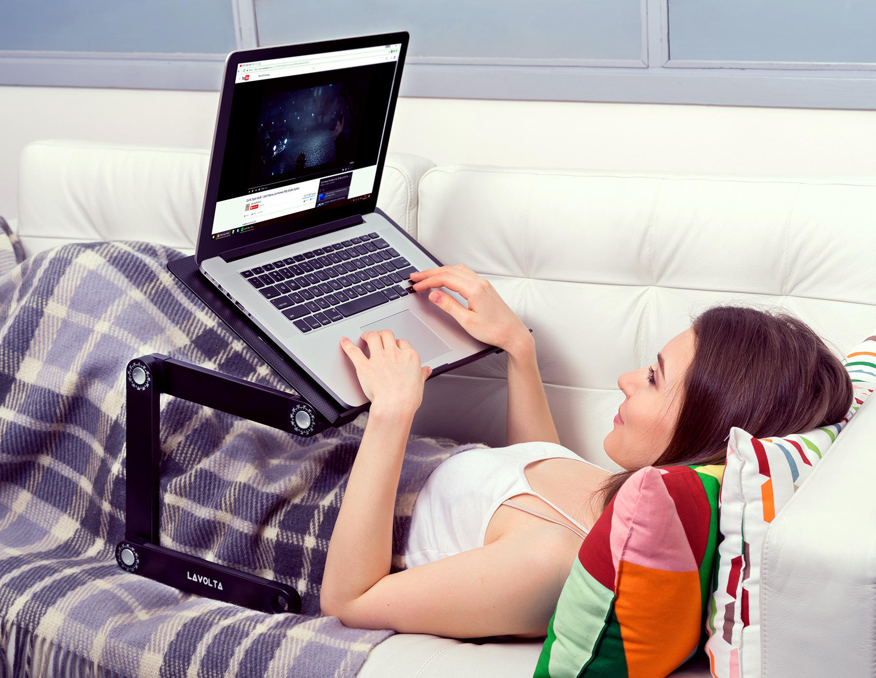 Details About Lavolta Ergonomic Laptop Table Desk Tray Holder Folding Adjustable Aluminium